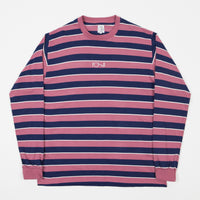 Polar Striped Long Sleeve T-Shirt - Dusty Rose / Navy thumbnail