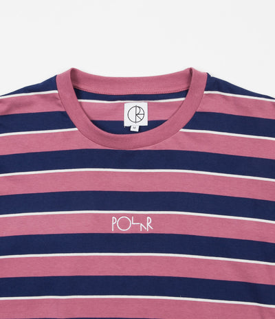 Polar Striped Long Sleeve T-Shirt - Dusty Rose / Navy