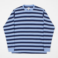 Polar Striped Long Sleeve T-Shirt - Powder Blue / Navy thumbnail