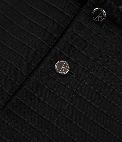Polar Striped Pique Shirt - Black