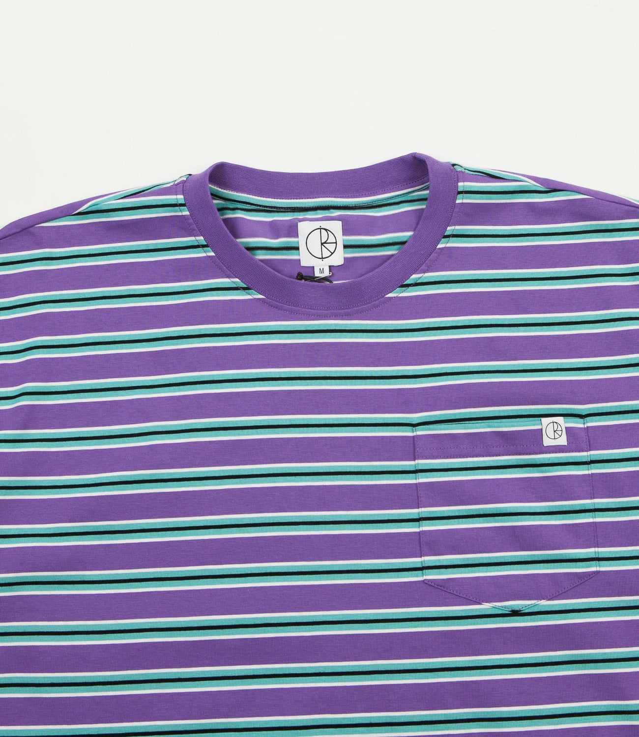 Polar Striped Pocket T-Shirt - Violet / Mint | Flatspot