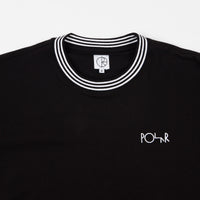 Polar Striped Rib Long Sleeve T-Shirt - Black / White thumbnail