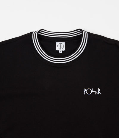 Polar Striped Rib Long Sleeve T-Shirt - Black / White