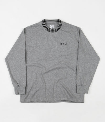 Polar Striped Rib Long Sleeve T-Shirt - Heather Grey