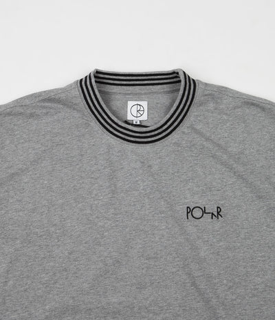 Polar Striped Rib Long Sleeve T-Shirt - Heather Grey