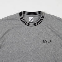 Polar Striped Rib T-Shirt - Heather Grey thumbnail