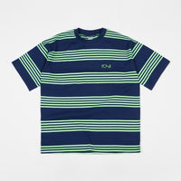 Polar Striped Surf T-Shirt - Dark Blue / Gecko Green thumbnail