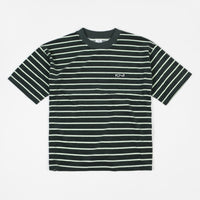 Polar Striped Terry Surf T-Shirt - Dark Green / Light Green thumbnail