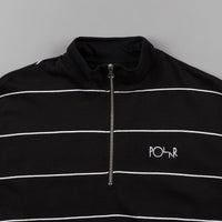 Polar Striped Zip Neck Sweatshirt - Black thumbnail