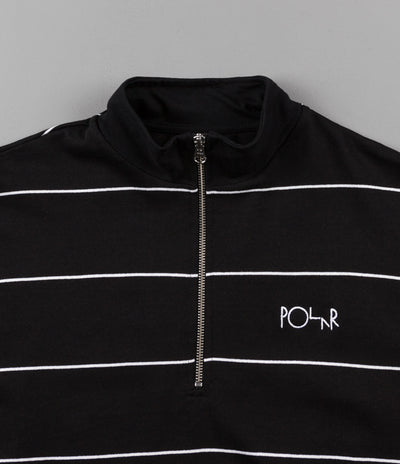 Polar Striped Zip Neck Sweatshirt - Black
