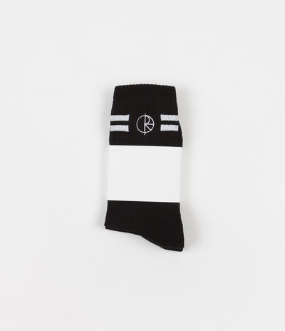 Polar Stroke Logo Socks - Black / White