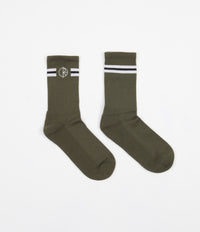 Polar Stroke Logo Socks - Olive