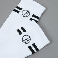 Polar Stroke Logo Socks - White / Black thumbnail