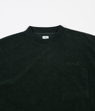 Polar Terry Pullover Long Sleeve T-Shirt - Dark Green