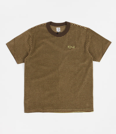 Polar Terry Stripe T-Shirt - Brown