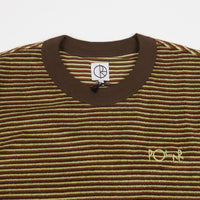 Polar Terry Stripe T-Shirt - Brown thumbnail