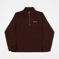 Polar Terry Zip Mockneck Sweatshirt - Brown thumbnail