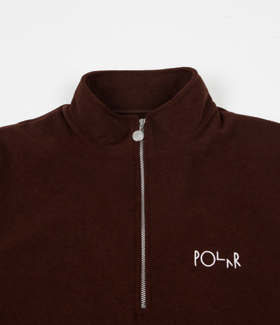 Polar Terry Zip Mockneck Sweatshirt - Brown