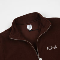 Polar Terry Zip Mockneck Sweatshirt - Brown thumbnail