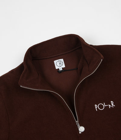 Polar Terry Zip Mockneck Sweatshirt - Brown