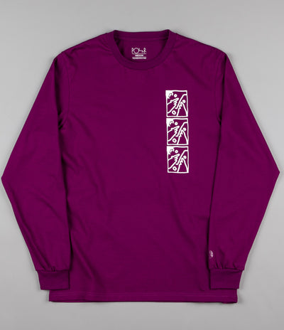 Polar Three Faces Long Sleeve T-Shirt - Dark Prune