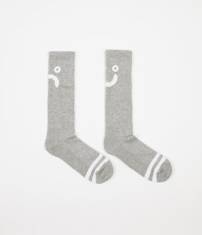 Polar Upside Down Happy Sad Socks - Sport Grey