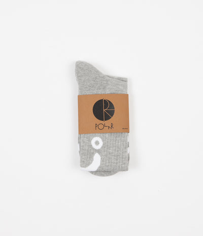 Polar Upside Down Happy Sad Socks - Sport Grey
