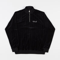 Polar Velour Zip Neck Sweatshirt - Black thumbnail