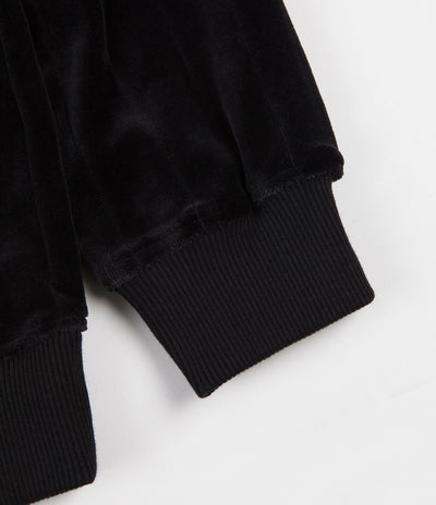 Polar Velour Zip Neck Sweatshirt - Black
