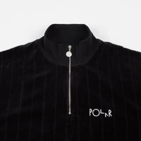 Polar Velour Zip Neck Sweatshirt - Black thumbnail