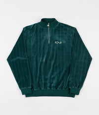 Polar Velour Zip Neck Sweatshirt - Dark Green