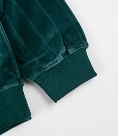 Polar Velour Zip Neck Sweatshirt - Dark Green