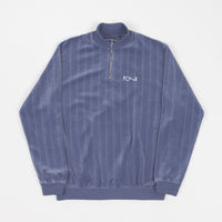 Polar Velour Zip Neck Sweatshirt - Faded Violet thumbnail
