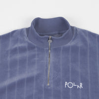 Polar Velour Zip Neck Sweatshirt - Faded Violet thumbnail