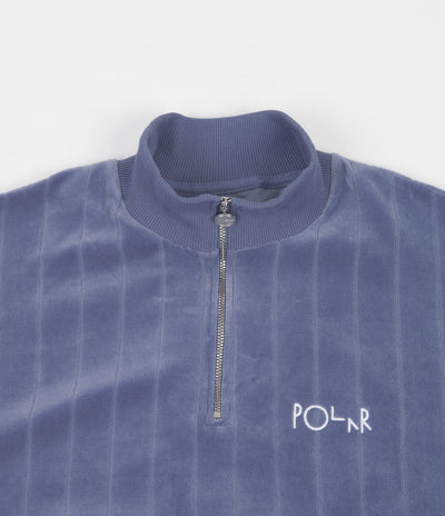 Polar Velour Zip Neck Sweatshirt - Faded Violet