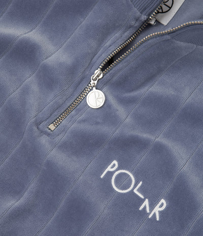 Polar Velour Zip Neck Sweatshirt - Faded Violet