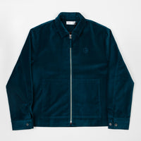 Polar X Tr̬s Bien Cropped Velvet Jacket - Petrol thumbnail