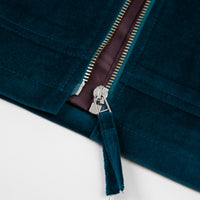 Polar X Tr̬s Bien Cropped Velvet Jacket - Petrol thumbnail