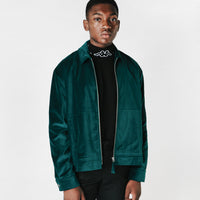 Polar X Tr̬s Bien Cropped Velvet Jacket - Petrol thumbnail