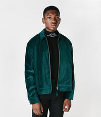 Polar X Tr̬s Bien Cropped Velvet Jacket - Petrol