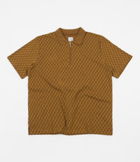Polar Zip Pique Shirt - Golden Brown