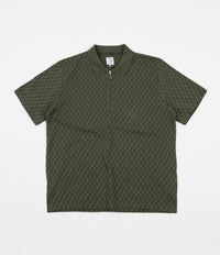 Polar Zip Pique Shirt - Hunter Green