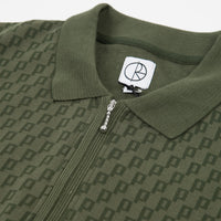 Polar Zip Pique Shirt - Hunter Green thumbnail