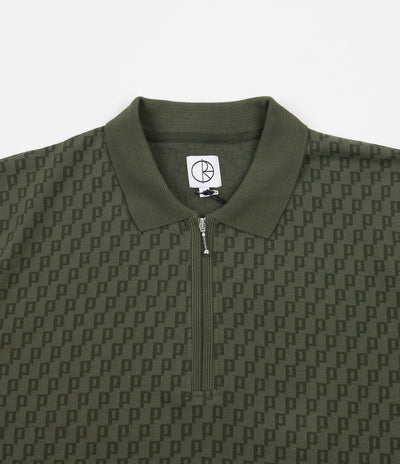 Polar Zip Pique Shirt - Hunter Green
