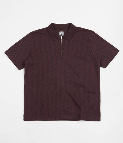 Polar Zip Polo Shirt - Bordeaux