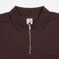 Polar Zip Polo Shirt - Bordeaux thumbnail