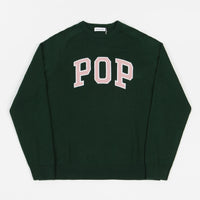Pop Trading Company Arch Knitted Crewneck Sweatshirt - Bistro Green thumbnail