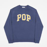 Pop Trading Company Arch Knitted Crewneck Sweatshirt - Coastal Fjord thumbnail