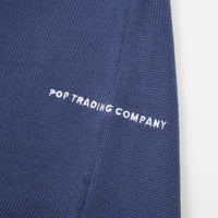 Pop Trading Company Arch Knitted Crewneck Sweatshirt - Coastal Fjord thumbnail