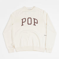 Pop Trading Company Arch Knitted Crewneck Sweatshirt - Off White thumbnail